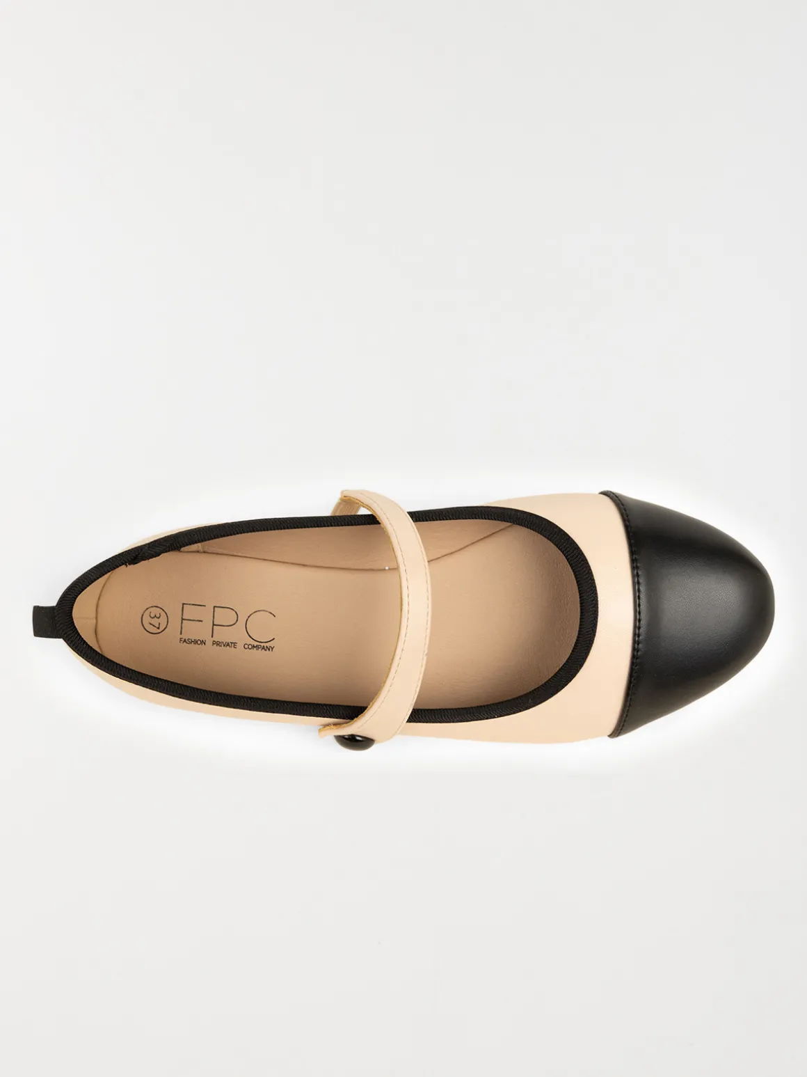 Ballerine beige et noire femme (36-41)