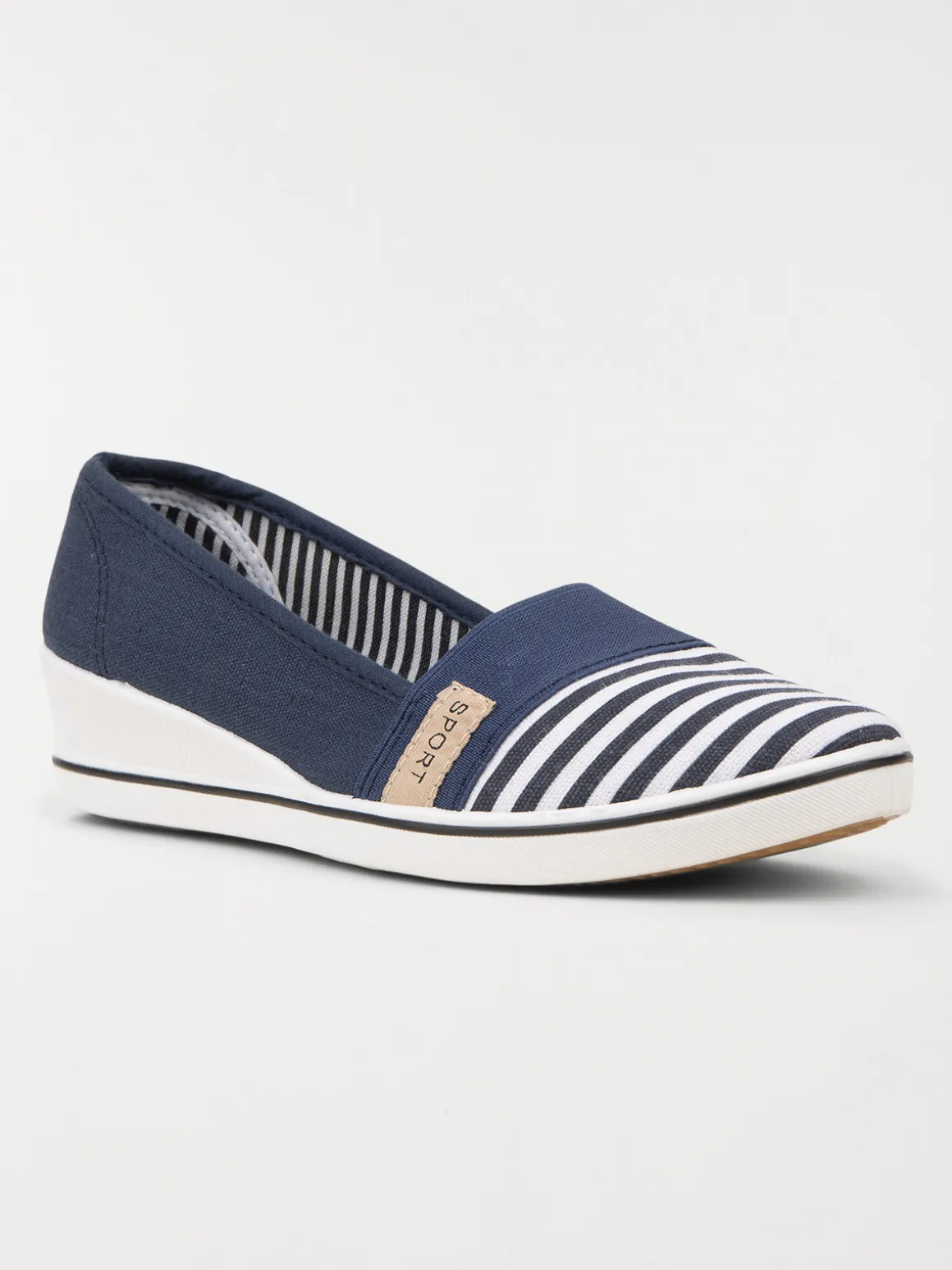 Ballerine compensée rayée femme (36-41)