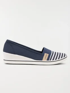 Ballerine compensée rayée femme (36-41)