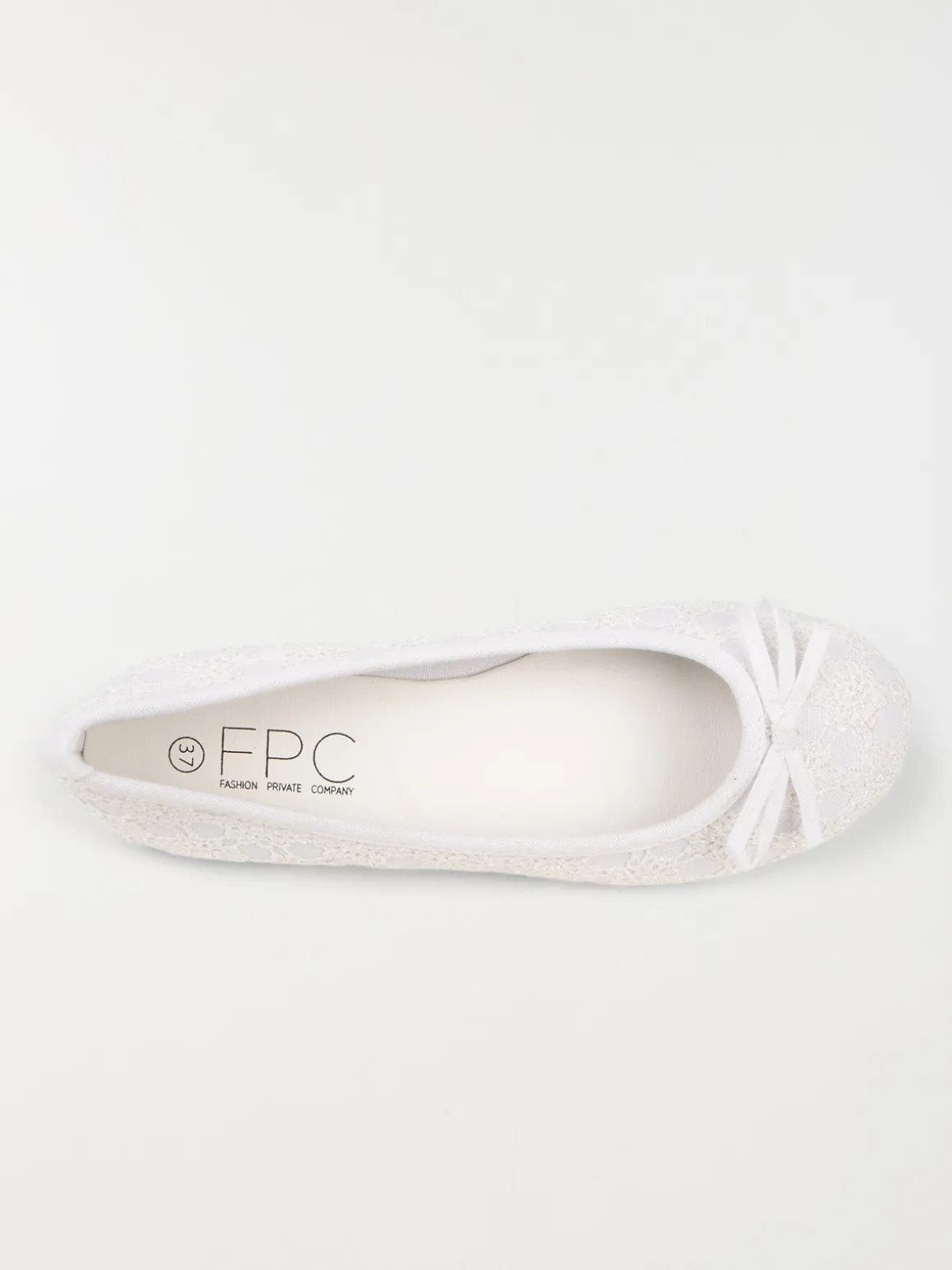 Ballerine dentelle blanc femme (36-41)