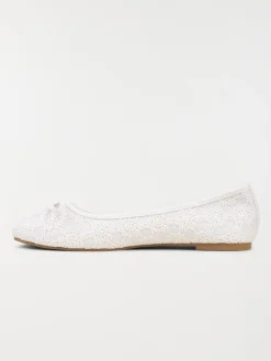 Ballerine dentelle blanc femme (36-41)