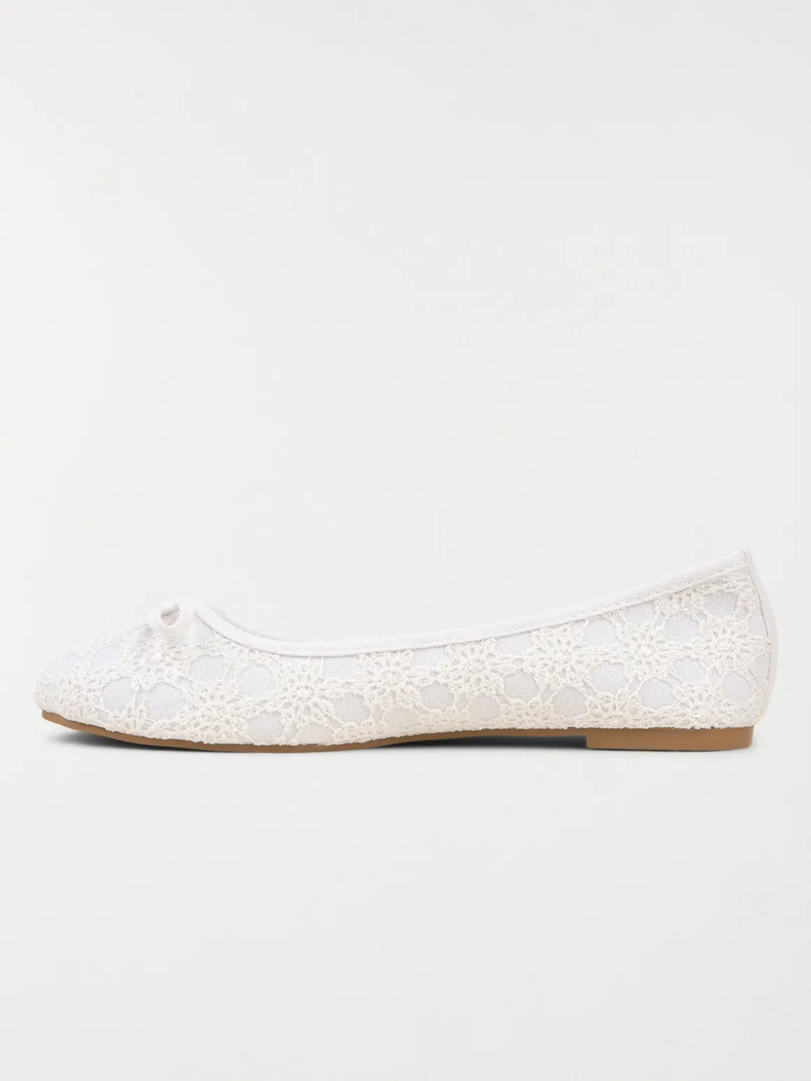 Ballerine dentelle blanc femme (36-41)