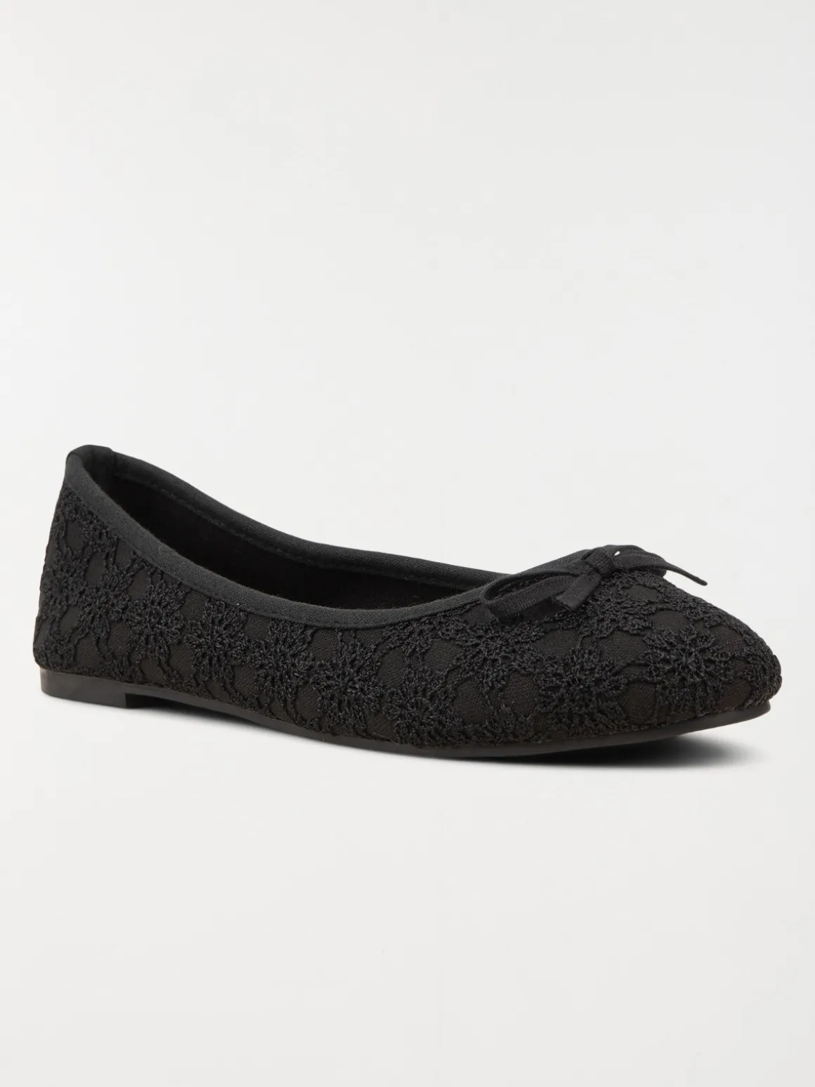 Ballerine dentelle noire femme (36-41)