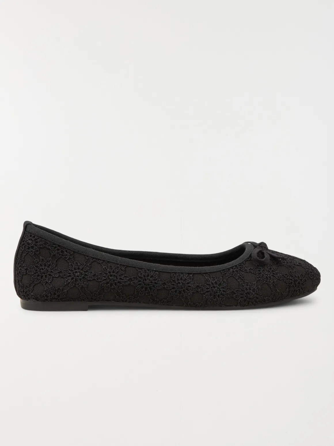 Ballerine dentelle noire femme (36-41)