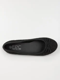 Ballerine dentelle noire femme (36-41)