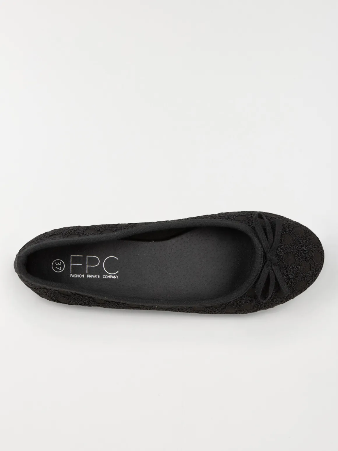 Ballerine dentelle noire femme (36-41)