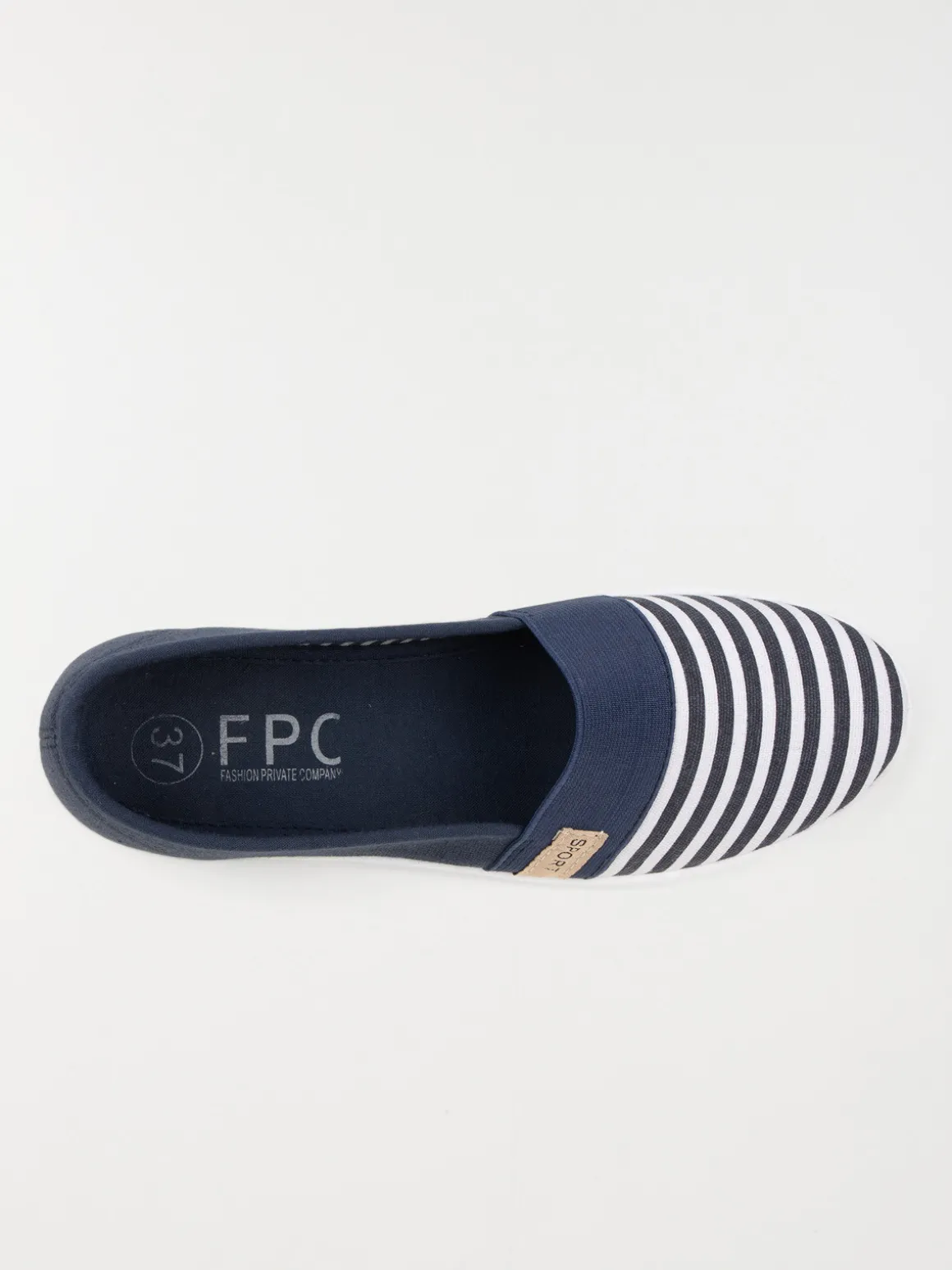 Ballerine détente rayée marine (36-41)