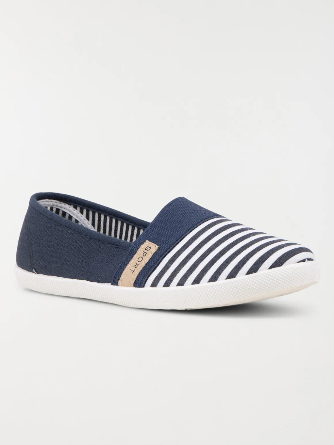 Ballerine détente rayée marine (36-41)