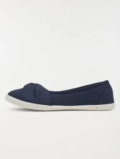Ballerine femme toile marine (36-42)