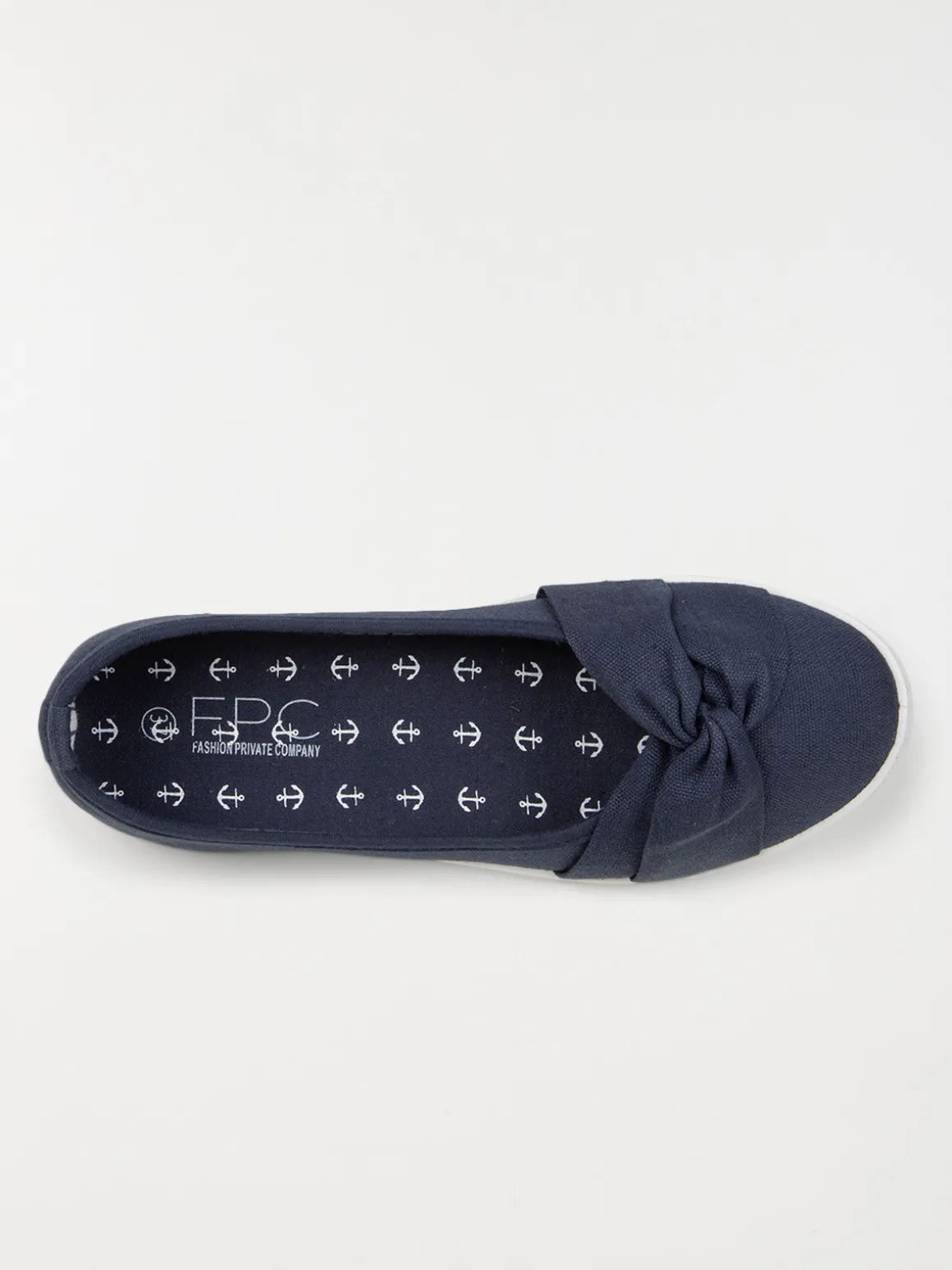 Ballerine femme toile marine (36-42)