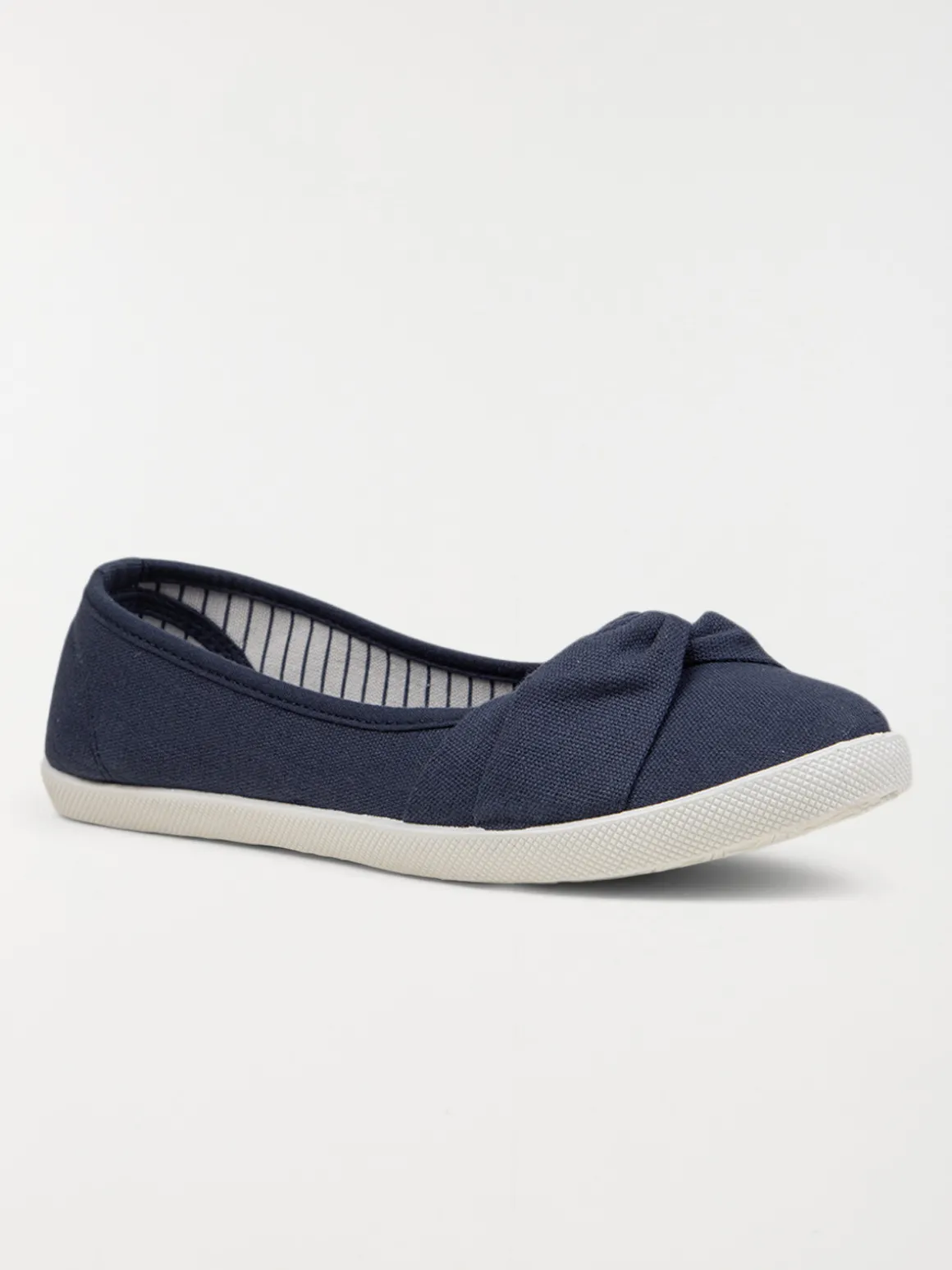 Ballerine femme toile marine (36-42)