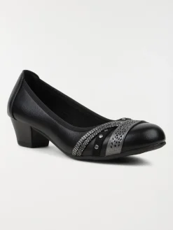 Ballerine noir talon femme (36-41)