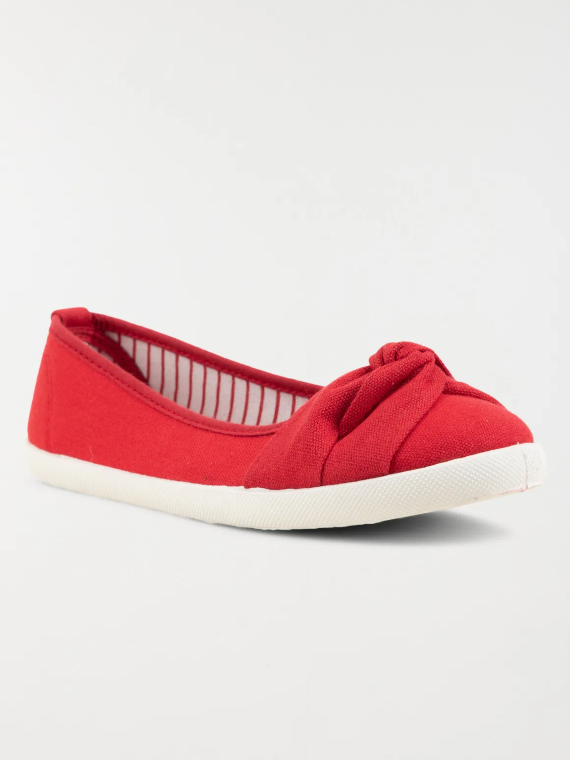 Ballerine toile rouge femme (36-42)