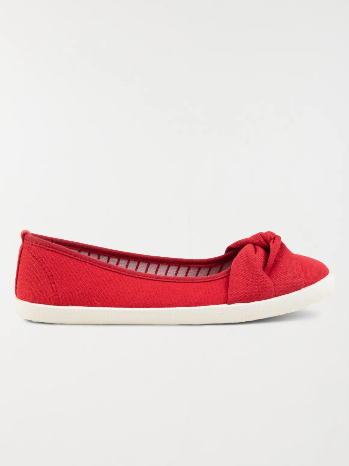 Ballerine toile rouge femme (36-42)
