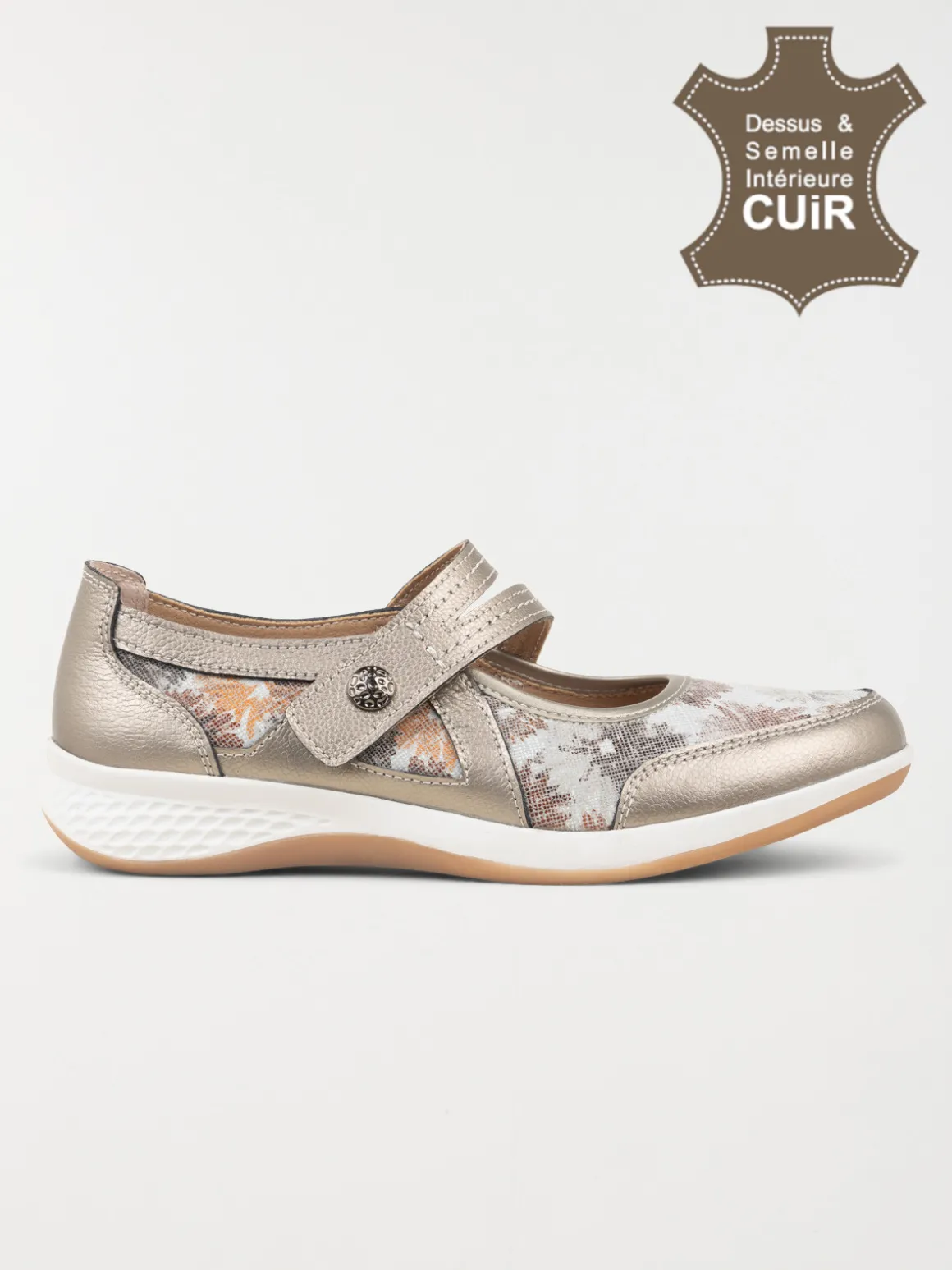 Ballerines confort femme bronze (37-42)