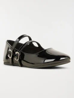Ballerines noires vernies fille (31-36)