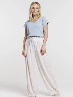 Bas de pyjama femme pantalon rayé