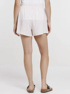 Bas de pyjama short rayé femme