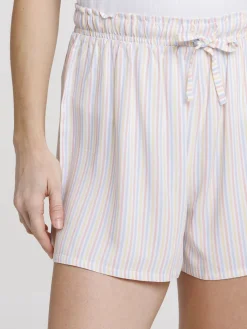 Bas de pyjama short rayé femme