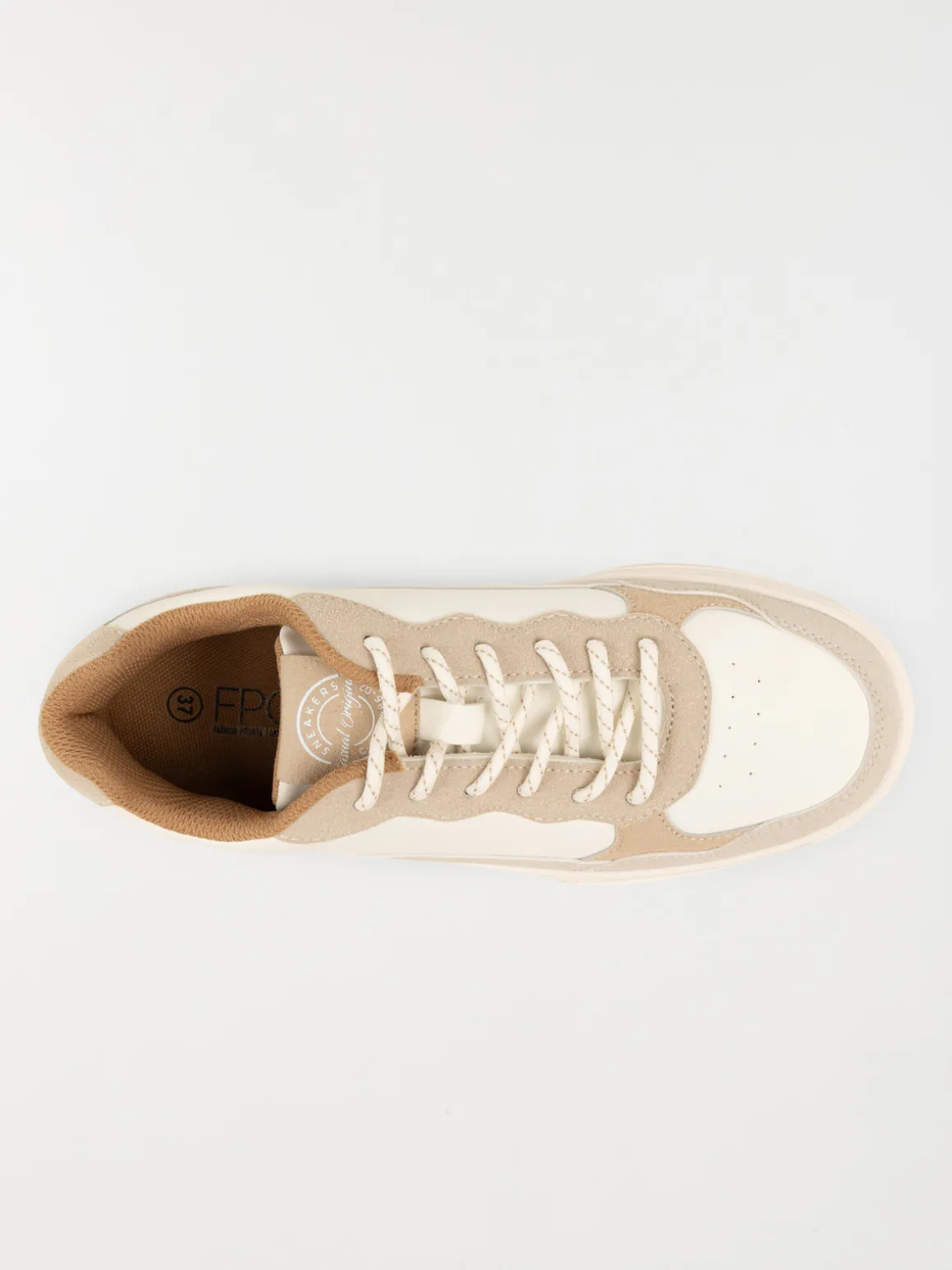 Basket beige à lacet femme (36-41)