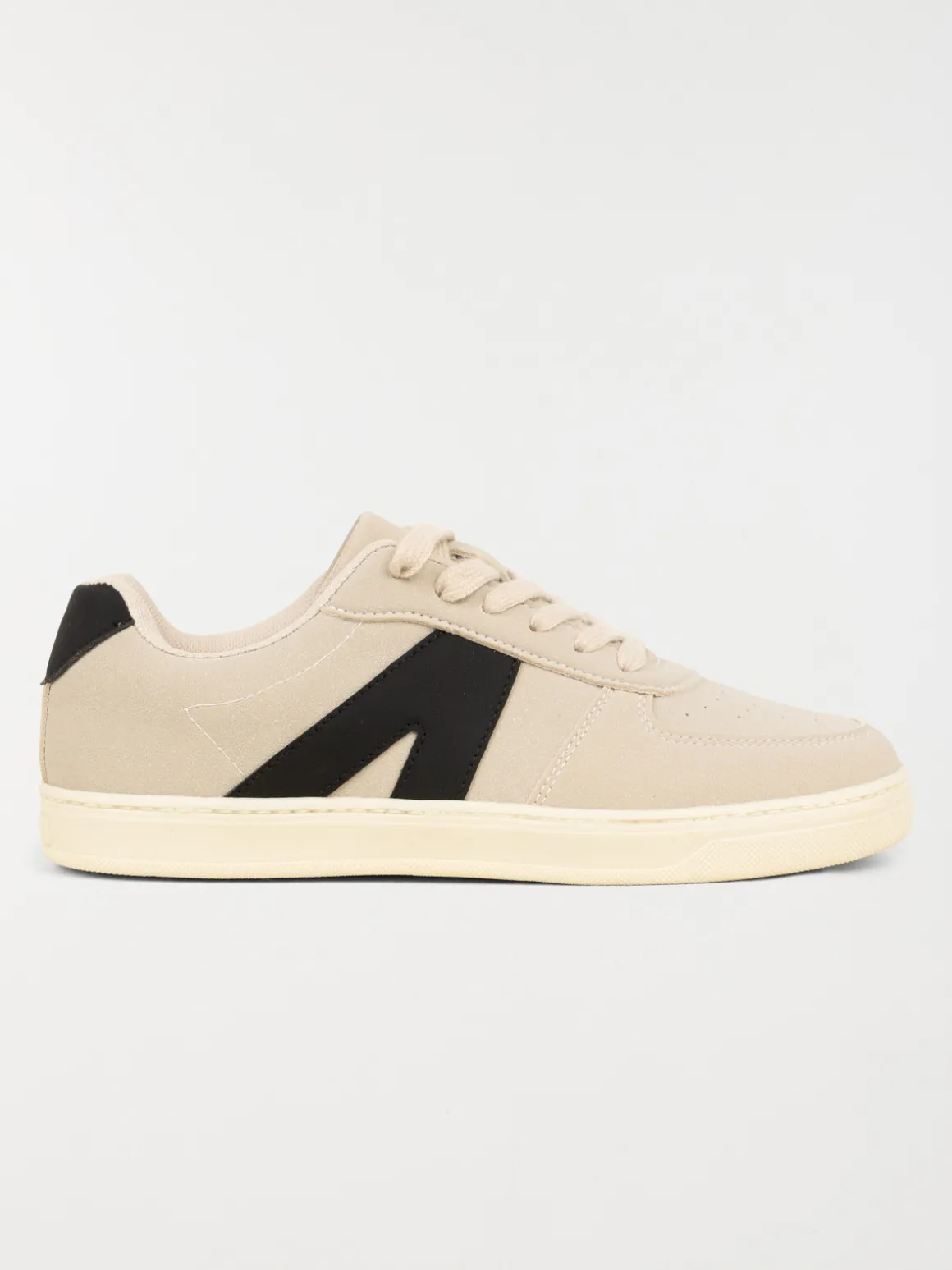 Basket beige bande noire femme (36-41)