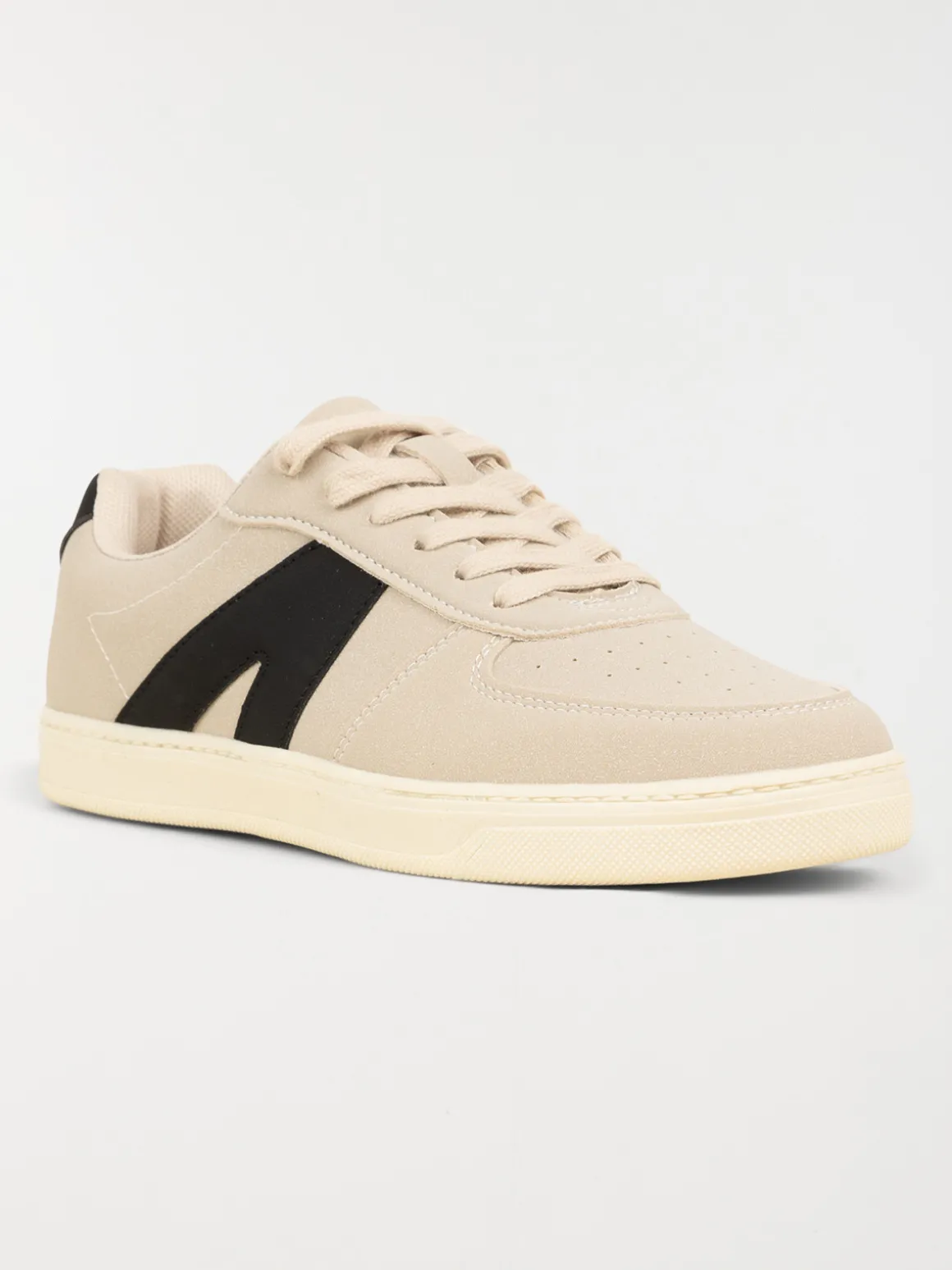 Basket beige bande noire femme (36-41)