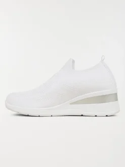 Basket blanche compensée femme (36-41)