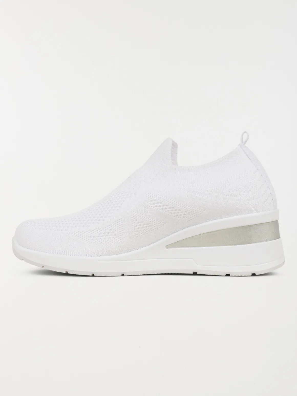 Basket blanche compensée femme (36-41)