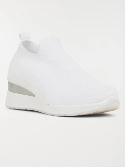 Basket blanche compensée femme (36-41)