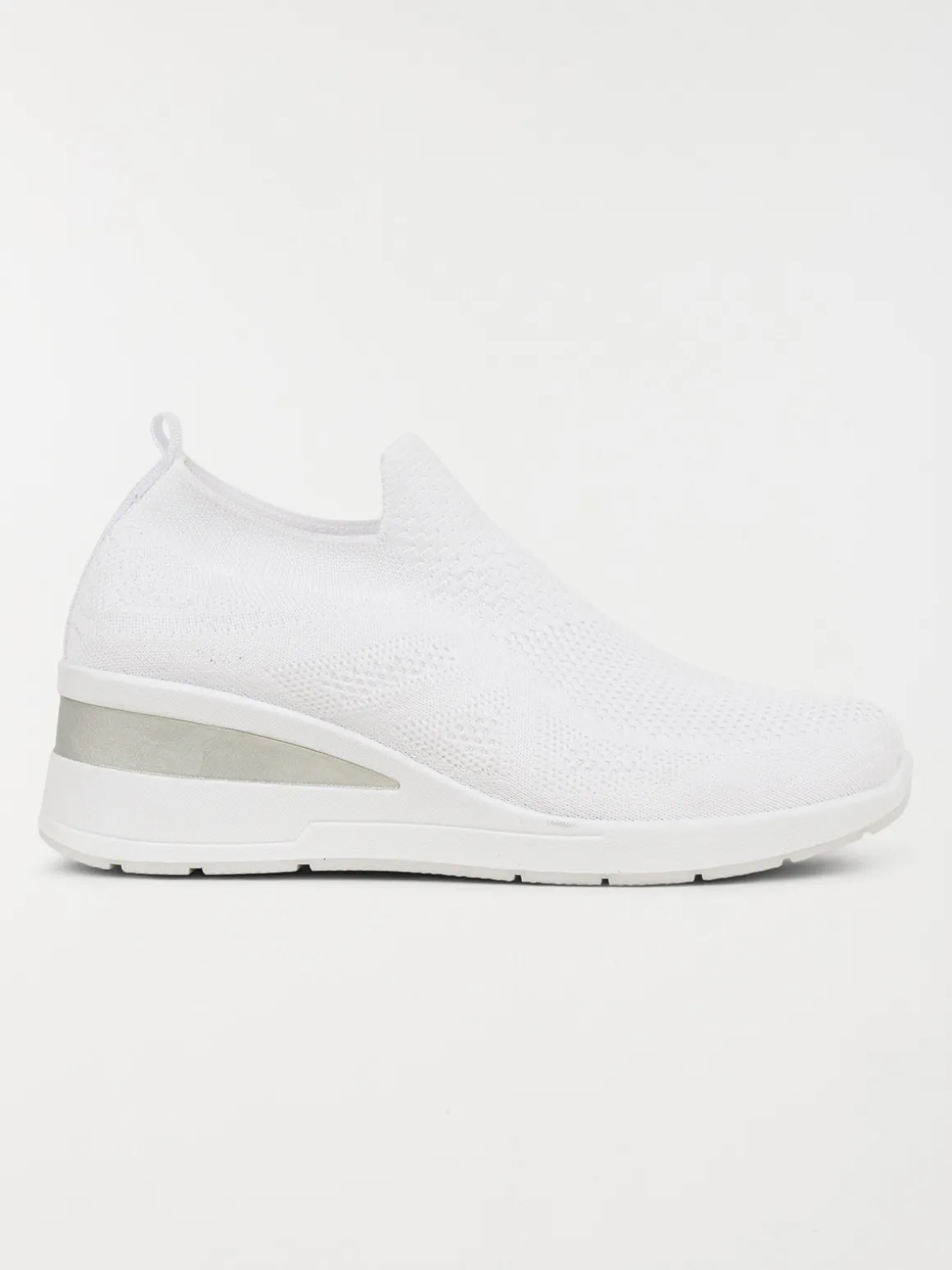 Basket blanche compensée femme (36-41)