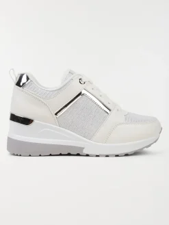 Basket blanche compensée femme (36-41)