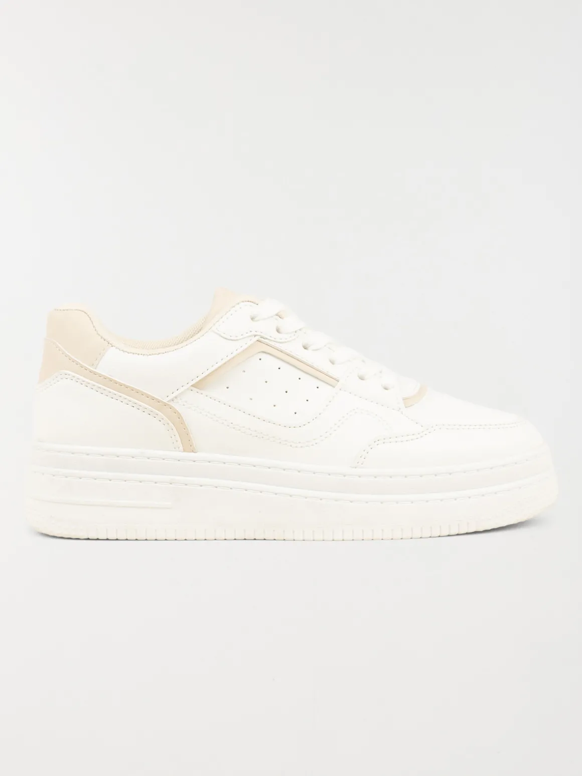 Basket blanche et beige femme (36-41)