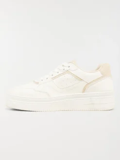 Basket blanche et beige femme (36-41)