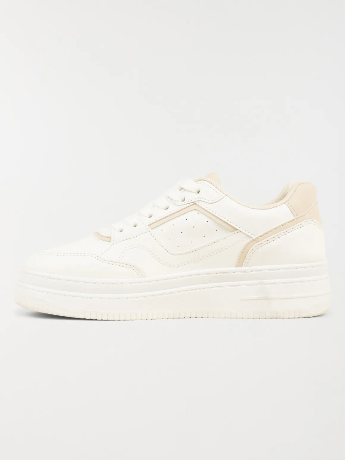 Basket blanche et beige femme (36-41)