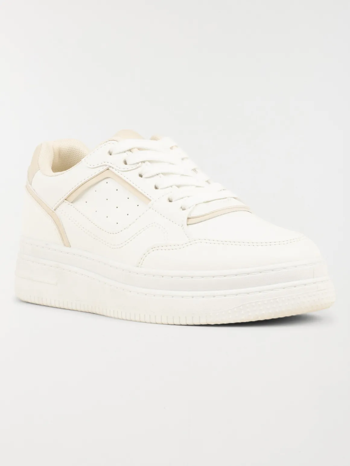 Basket blanche et beige femme (36-41)