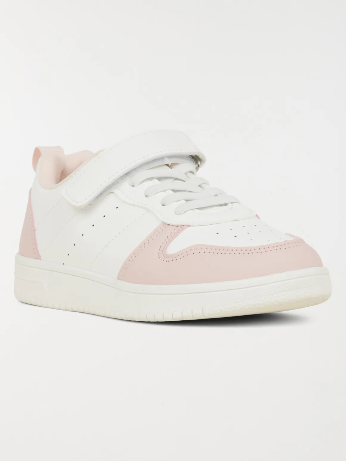 Basket blanche et rose fille (31-36)