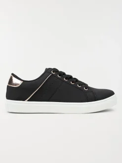 Basket détail doré femme noir (36-41)