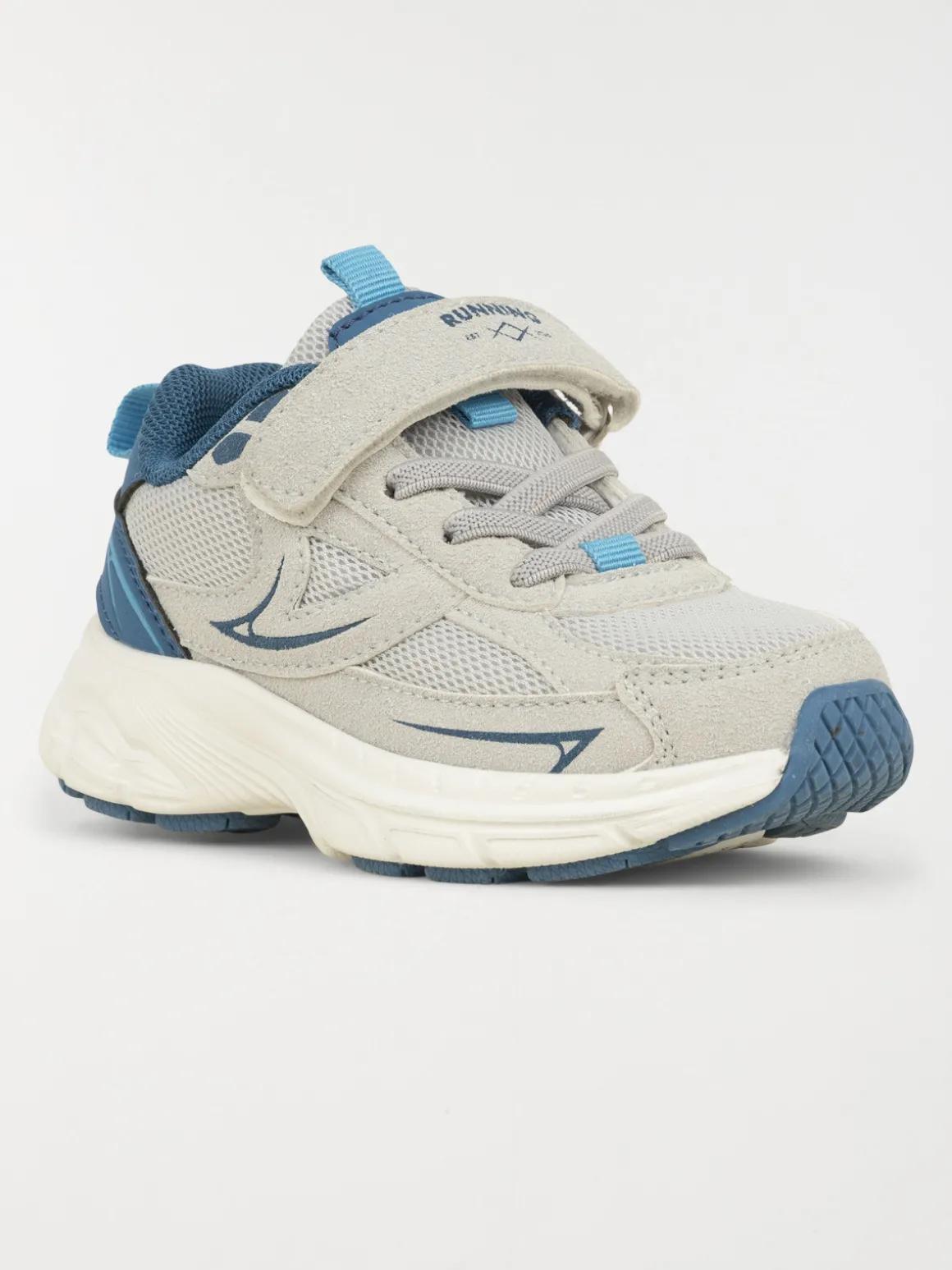 Basket lacet scratch bleu garçon (24-30)
