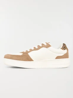 Basket marron léopard femme (36-41)