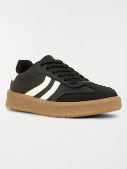 Basket noire bande blanche femme (36-41)