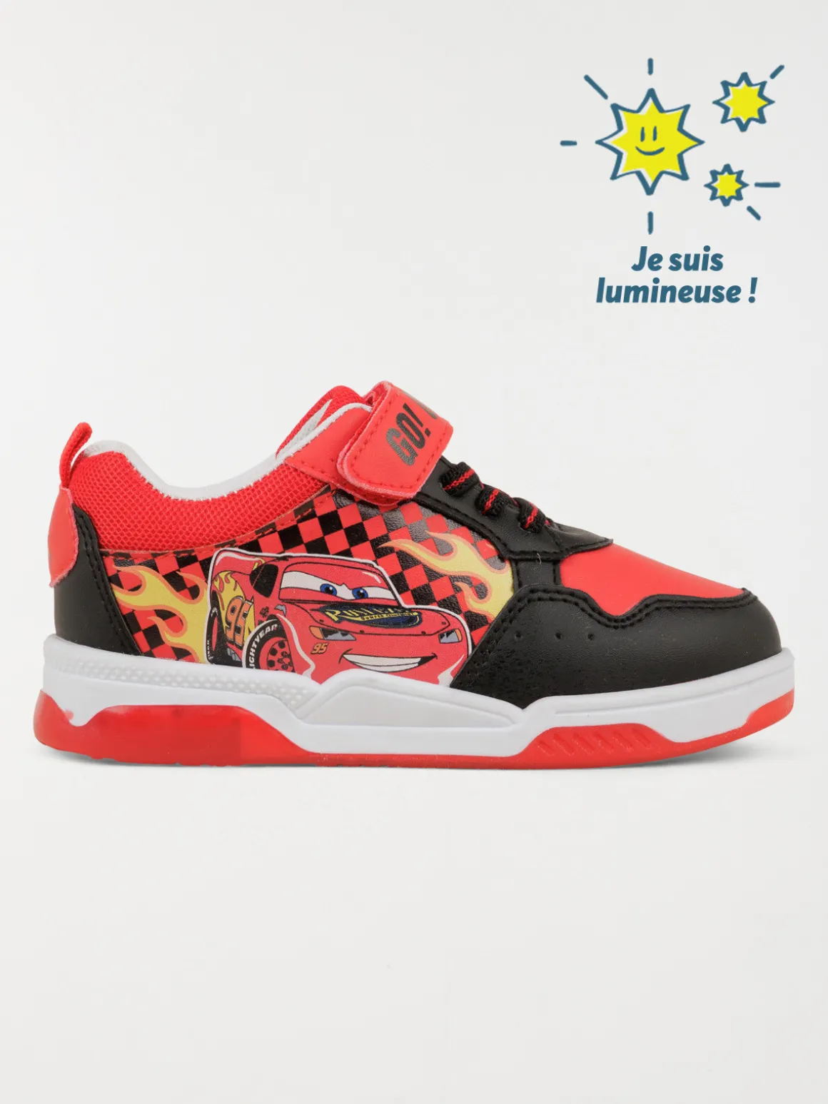 Basket noire motif Cars garçon (24-30)