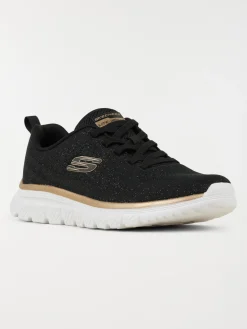Basket noire Skechers femme (36-42)