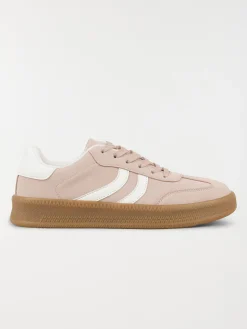 Basket rose bande blanche femme (36-41)