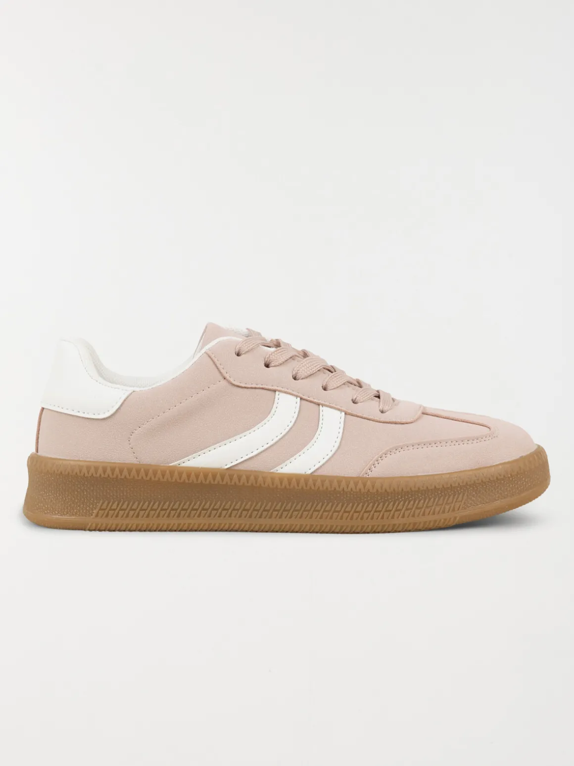 Basket rose bande blanche femme (36-41)