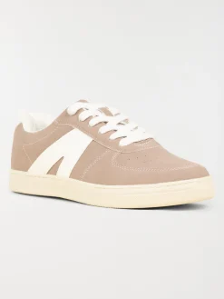Basket rose bande blanche femme (36-41)