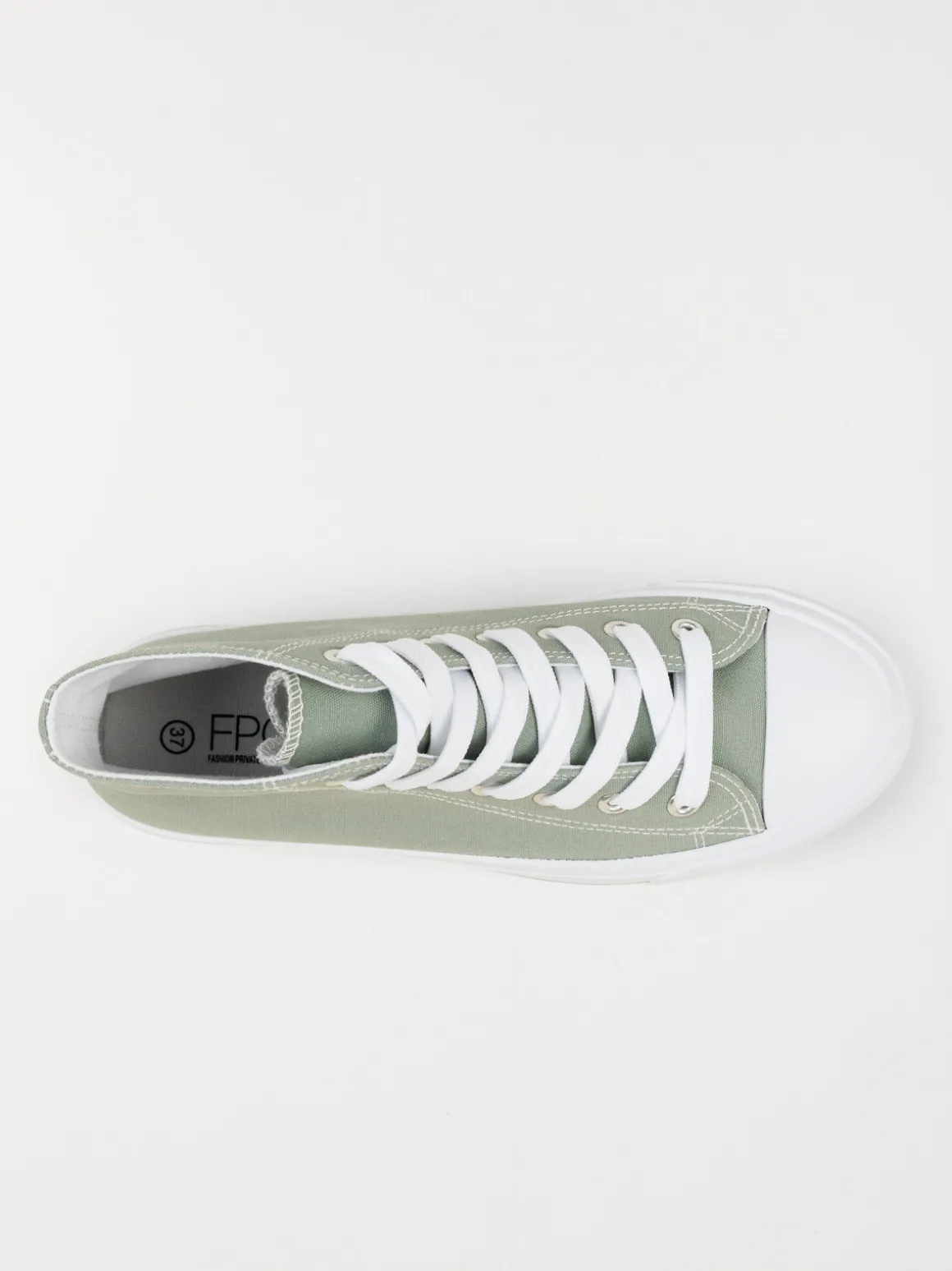 Basket toile montante femme kaki (36-41)