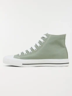 Basket toile montante femme kaki (36-41)