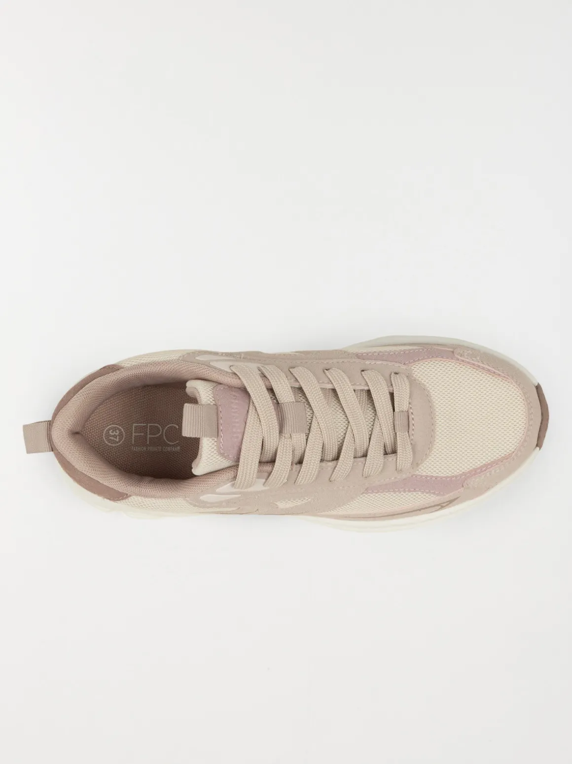 Baskets à lacets femme rose (36-42)
