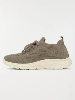 Baskets à lacets femme taupe (36-41)