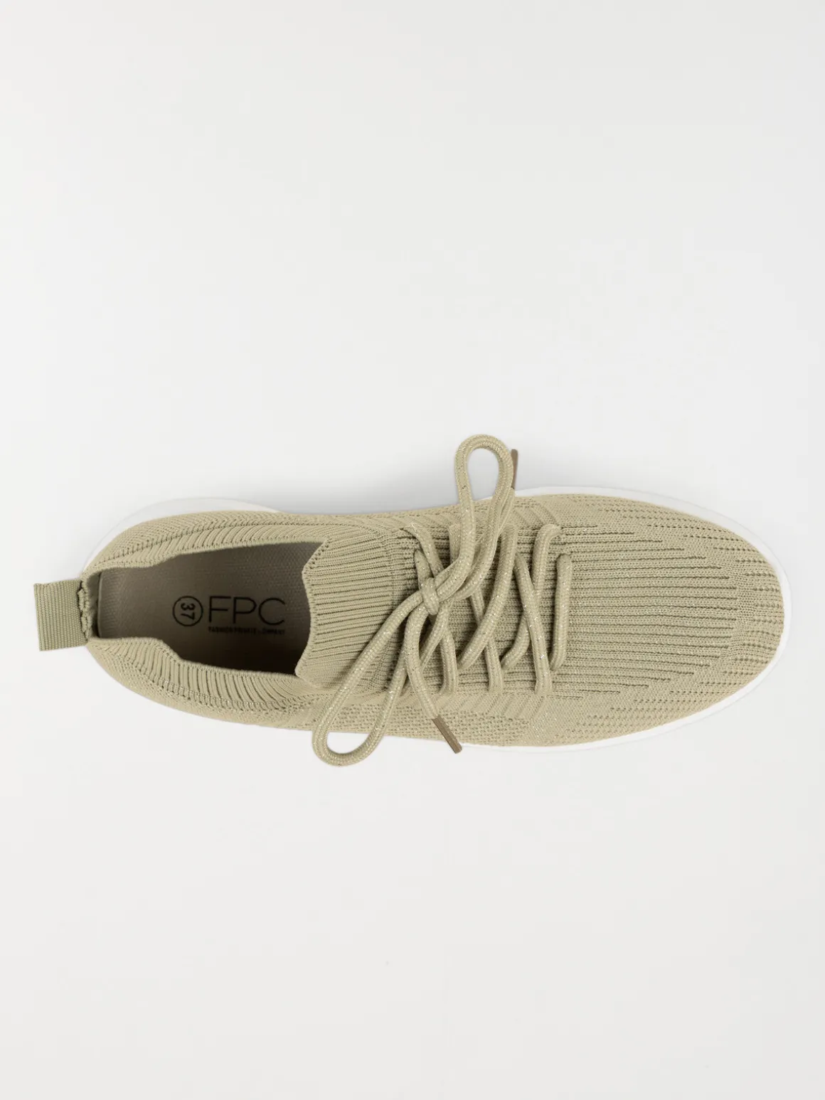 Baskets à lacets femme vert (36-41)